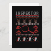 Inspector Investigator Ugly Christmas Sweater Gift 招待状 (正面/裏面)