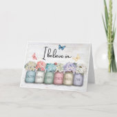 Inspiration “I Believe In” Faith Hope Love Floral カード (正面)