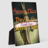 inspirationalな名言が刻まれたブロンズのウサギの彫刻 フォトプラーク (側面)