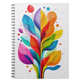 Inspirational Abstract Colorful Tree Painting ノートブック