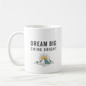 Inspirational Adventure Mountain Quote Ceramic Mug コーヒーマグカップ (左)