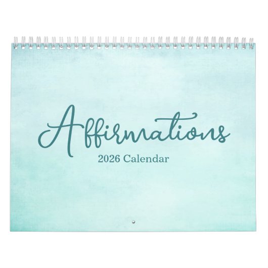 Inspirational Affirmations Quotes Watercolor 2026 カレンダー (カバー)