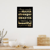 Inspirational Art-Always Remember You Are Braver ポスター (キッチン)
