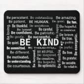 Inspirational BE KIND Word Cloud マウスパッド (正面)