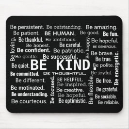 Inspirational BE KIND Word Cloud マウスパッド
