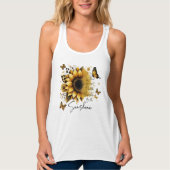 Inspirational Be the Sunshine Flowy Racerback Tank タンクトップ (正面)