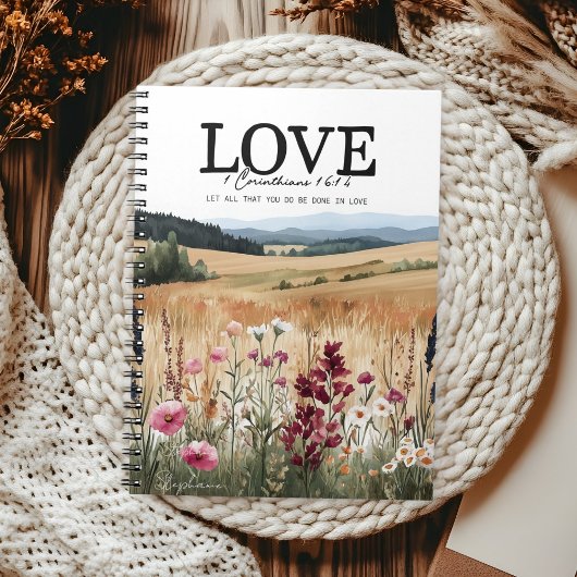 Inspirational Bible Verse 1 Corinthians 16:14 ノートブック