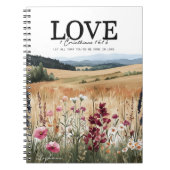 Inspirational Bible Verse 1 Corinthians 16:14 ノートブック (正面)