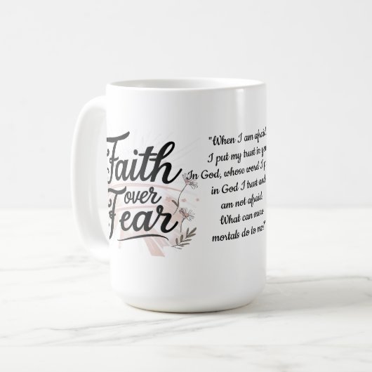 Inspirational Bible Verse Coffee Cup コーヒーマグカップ (正面左)