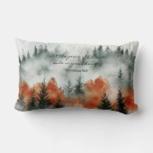 Inspirational Bible Verse Colossians 3:15 Nature  ランバークッション (裏面)