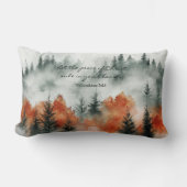 Inspirational Bible Verse Colossians 3:15 Nature  ランバークッション (正面)