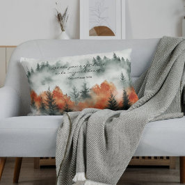 Inspirational Bible Verse Colossians 3:15 Nature ランバークッション