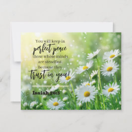Inspirational Bible Verse Isaiah 26:3 Church  ノートカード