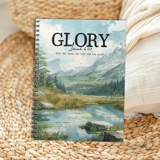 Inspirational Bible Verse Isaiah 60:1 Lake ノートブック