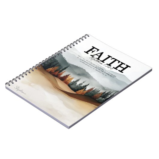 Inspirational Bible Verse Matthew 17:20 ノートブック (左側)