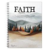 Inspirational Bible Verse Matthew 17:20 ノートブック (正面)