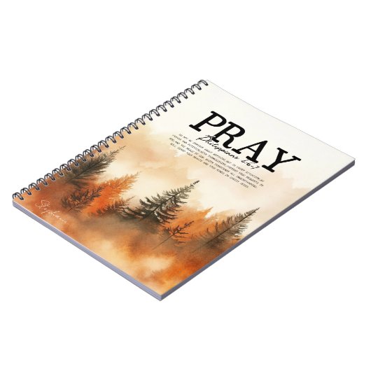 Inspirational Bible Verse Philippians 4:6-7  ノートブック (左側)