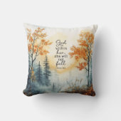 Inspirational Bible Verse Psalm 46:5 Autumn Pillow クッション (正面)