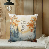Inspirational Bible Verse Psalm 46:5 Autumn Pillow クッション