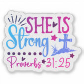 Inspirational Bible Verse Sticker for Empowerment シール (正面)