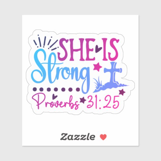Inspirational Bible Verse Sticker for Empowerment シール (シート)