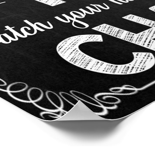 Inspirational Black and White Classroom Poster ポスター (角)