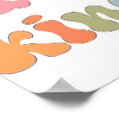 Inspirational Boho Colorful Watercolor Be Kind ポスター (角)