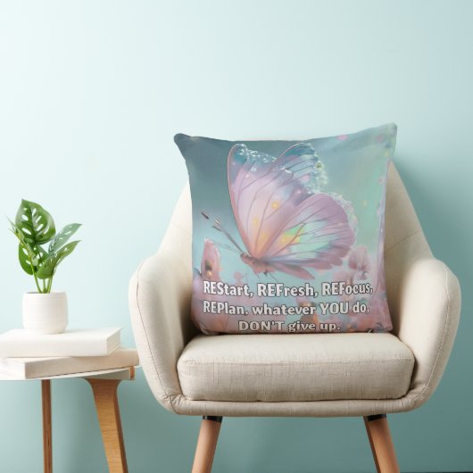 Inspirational Bold Letters Quote Throw Pillow クッション (椅子)