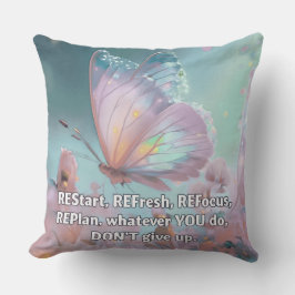 Inspirational Bold Letters Quote Throw Pillow クッション