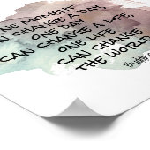 inspirational Buddha quote text watercolor design ポスター (角)