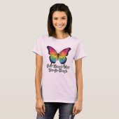 Inspirational Butterfly Quote Grow Through It Wome Tシャツ (正面フル)