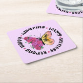 Inspirational Car Coasters & Everyday Gift Designs スクエアペーパーコースター (アングル)