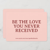 Inspirational Card Custom Self Love Gift for Women シーズンカード (正面/裏面)