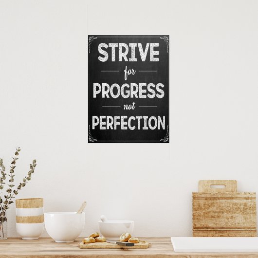 Inspirational Chalkboard Classroom Poster ポスター (キッチン)