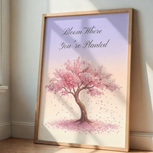 Inspirational Cherry Blossom Sakura Poster Wallart ポスター