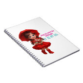 Inspirational Chibi Girl Spiral Photo Notebook ノートブック (右側)