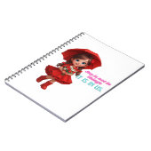 Inspirational Chibi Girl Spiral Photo Notebook ノートブック (左側)