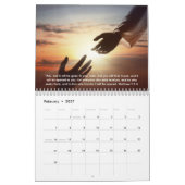 Inspirational Christian Family Name 2026 カレンダー (2月 2027)