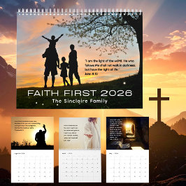 Inspirational Christian Family Name 2026 カレンダー