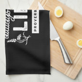 Inspirational Christian Quote from Proverbs 15:15 キッチンタオル (四つ折り)