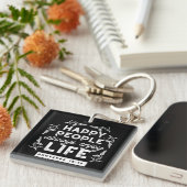 Inspirational Christian Quote from Proverbs 15:15 キーホルダー (正面右)