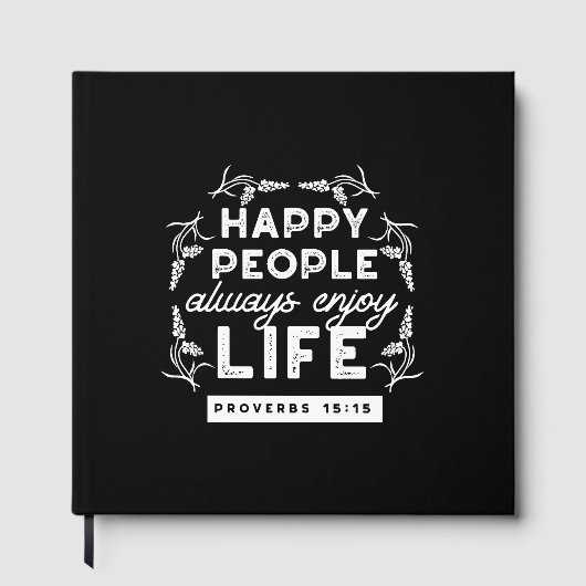 Inspirational Christian Quote from Proverbs 15:15 ゲストブック (正面)