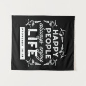 Inspirational Christian Quote from Proverbs 15:15 タペストリー (正面(横))