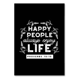 Inspirational Christian Quote from Proverbs 15:15 テーブルナンバー