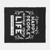 Inspirational Christian Quote from Proverbs 15:15 フリースブランケット (正面(横))