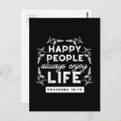 Inspirational Christian Quote from Proverbs 15:15 ポストカード (正面/裏面)