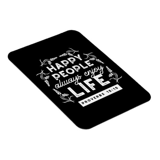 Inspirational Christian Quote from Proverbs 15:15 マグネット (右側)