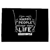 Inspirational Christian Quote from Proverbs 15:15 ラージペーパーバッグ (裏面)