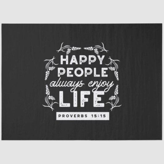 Inspirational Christian Quote from Proverbs 15:15 薄葉紙 (正面)