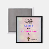 Inspirational Christian Scripture Quote Typography マグネット (正面/裏面)